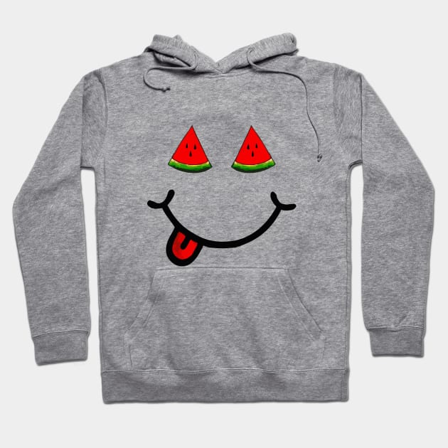 Watermelon & Smile (in the shape of a face) Hoodie by Tilila